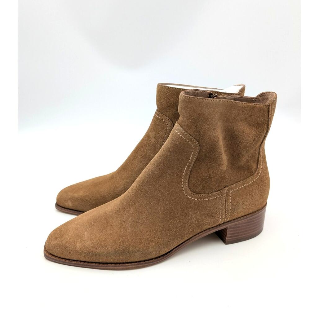 Cole Haan Naia Pointed Toe Block Heel Booties Women's Brown Size US8.5B EU39